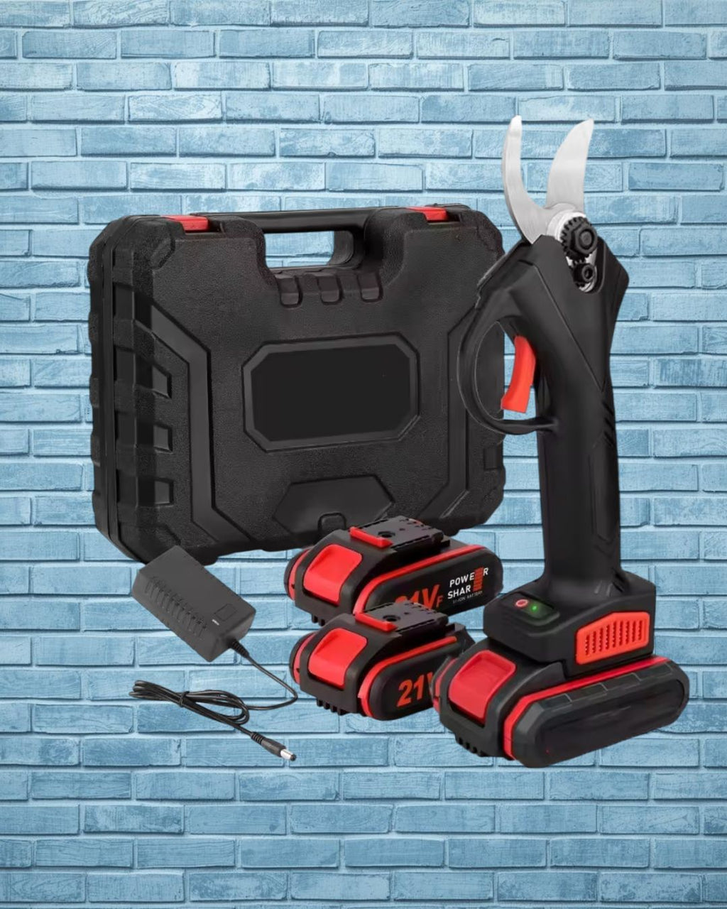 Podadora Eléctrica Inalámbrica 21V 1200W - Tijeras de Podar Profesionales 25mm