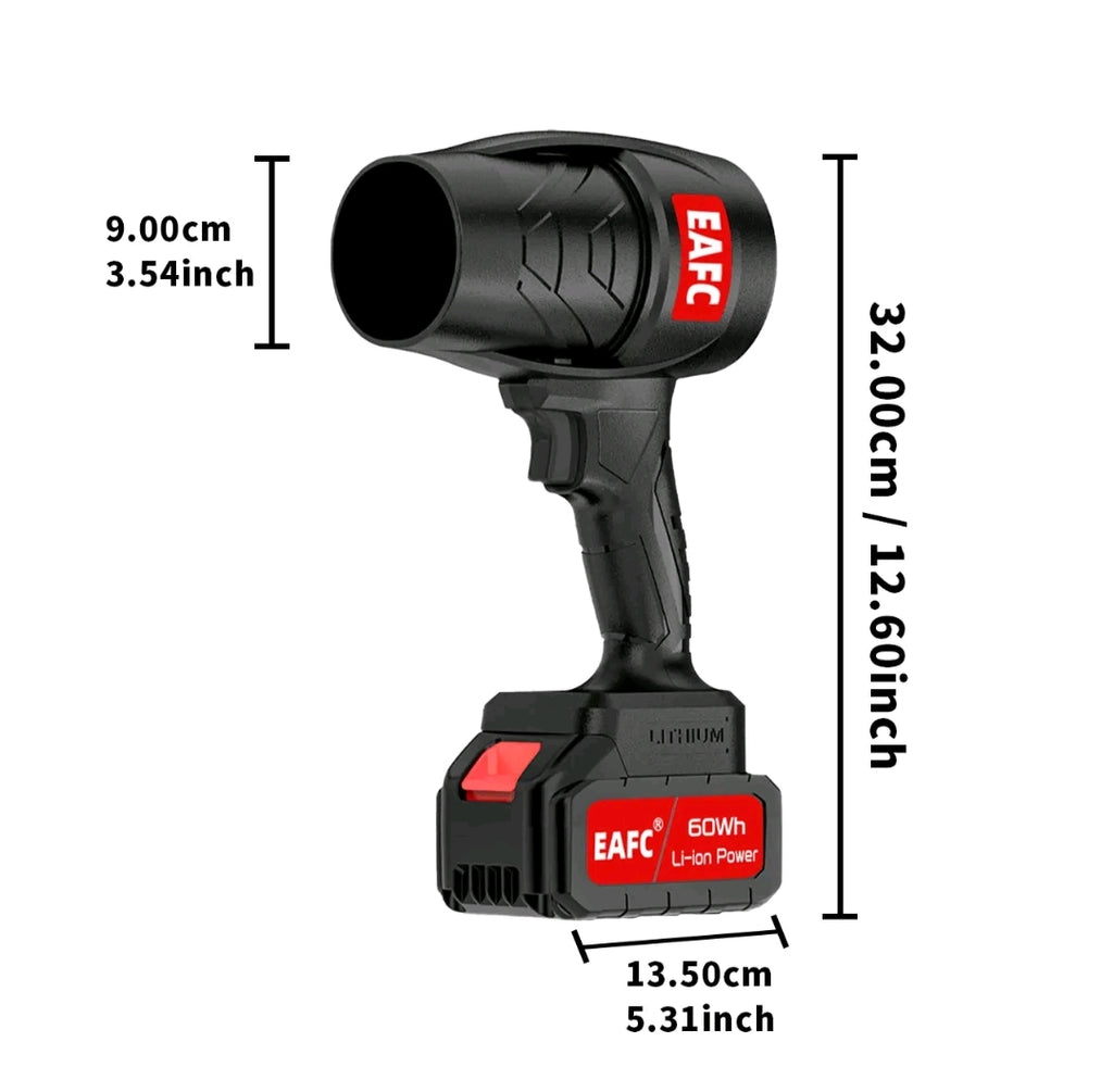 Soplador Inalámbrico 21V 350W - Pistola de Aire Comprimido Potente 60m/s