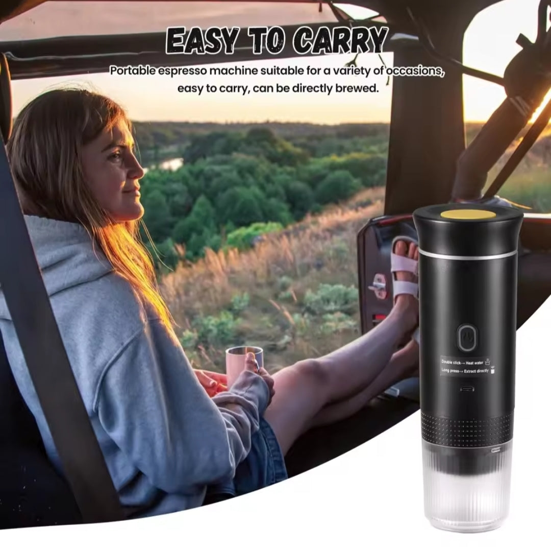 Cafetera Portátil Eléctrica 3 en 1 - Cápsulas y Café Molido Batería USB