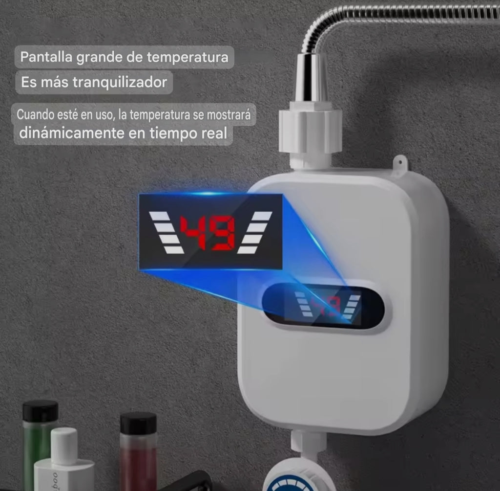 Calentador de Agua Instantáneo 3500W 220V - Termo Eléctrico Digital para Ducha