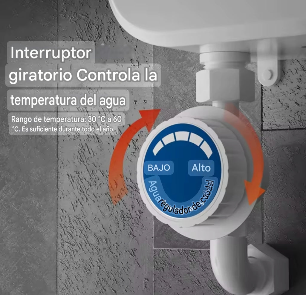Calentador de Agua Instantáneo 3500W 220V - Termo Eléctrico Digital para Ducha