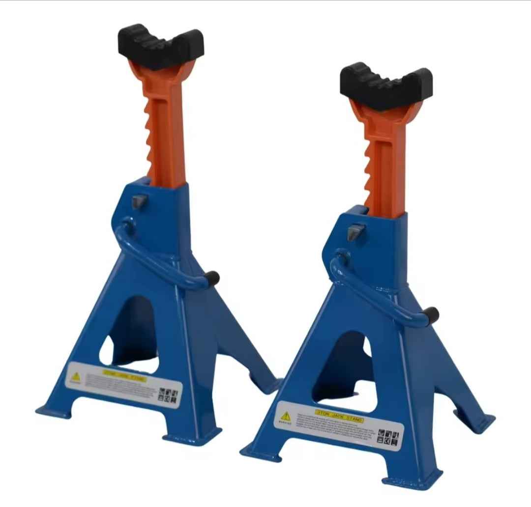 Caballetes 3 Toneladas - Juego 2 Borriquetas Altura Ajustable 300-410mm