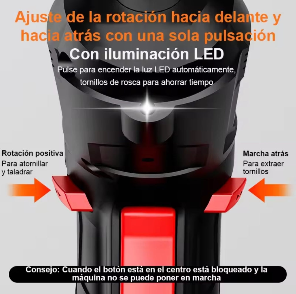 Destornillador Eléctrico Inalámbrico 47 Puntas - Batería Litio 3.6V Recargable