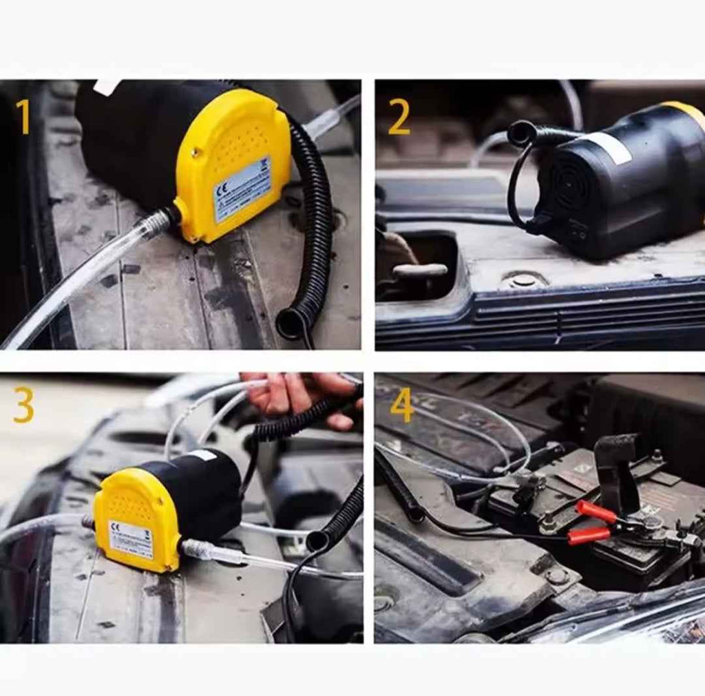 Bomba Extractora Aceite 12V 60W - Cambio Aceite Motor Coche y Moto