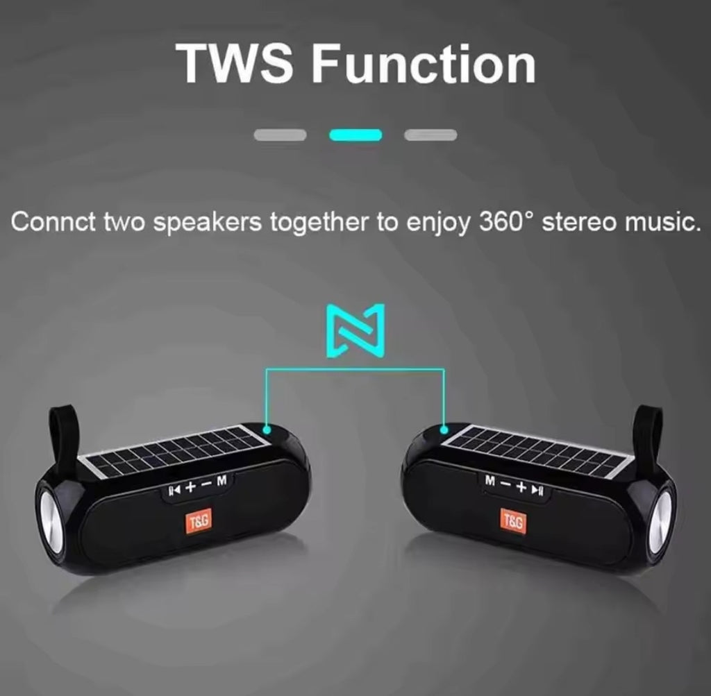 Altavoz Bluetooth Solar 10W TG-182 - Radio FM Resistente al Agua IP65