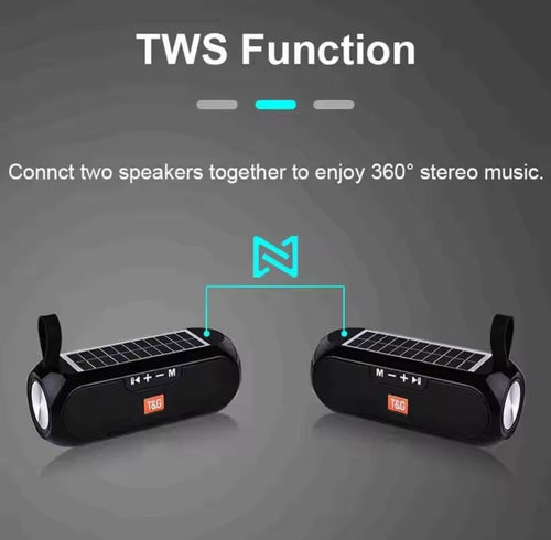 Altavoz Bluetooth Solar 10W TG-182 - Radio FM Resistente al Agua IP65