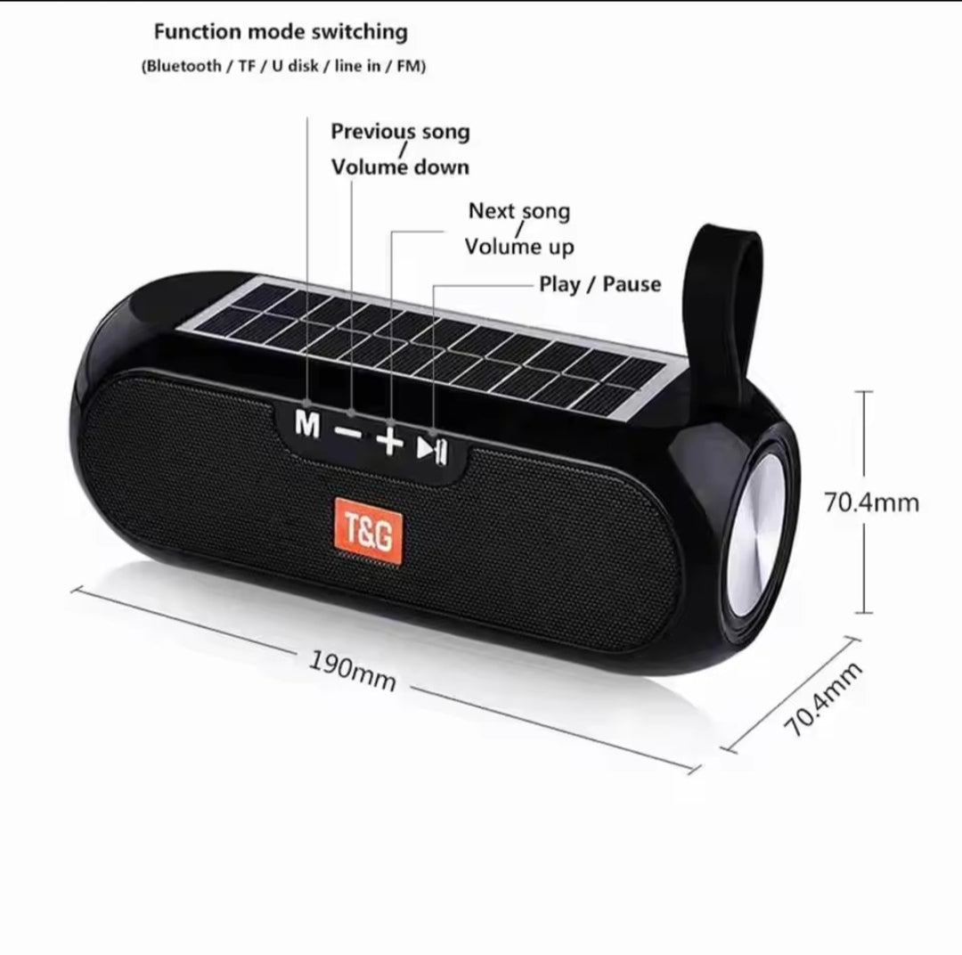 Altavoz Bluetooth Solar 10W TG-182 - Radio FM Resistente al Agua IP65