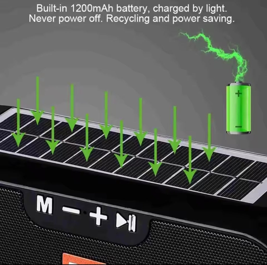 Altavoz Bluetooth Solar 10W TG-182 - Radio FM Resistente al Agua IP65