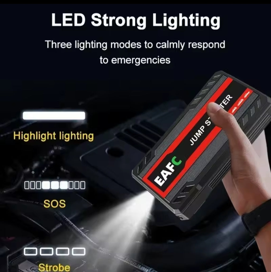 Arrancador Batería Portátil 600A 12V - Powerbank Emergencia Coche