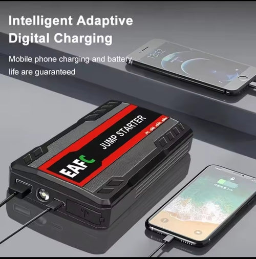 Arrancador Batería Portátil 600A 12V - Powerbank Emergencia Coche