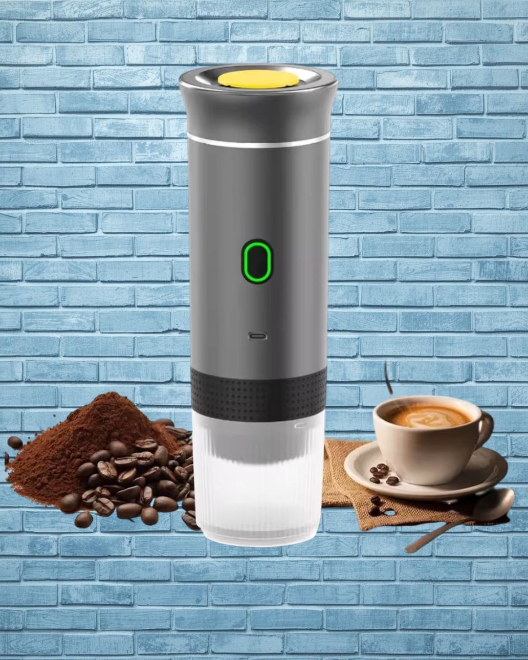 Cafetera Portátil Eléctrica 3 en 1 - Cápsulas y Café Molido Batería USB