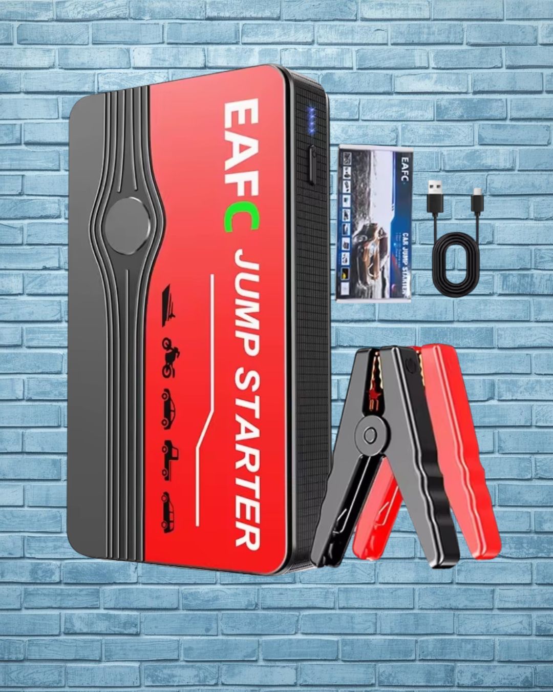 Arrancador Batería Portátil 600A 12V - Powerbank Emergencia Coche