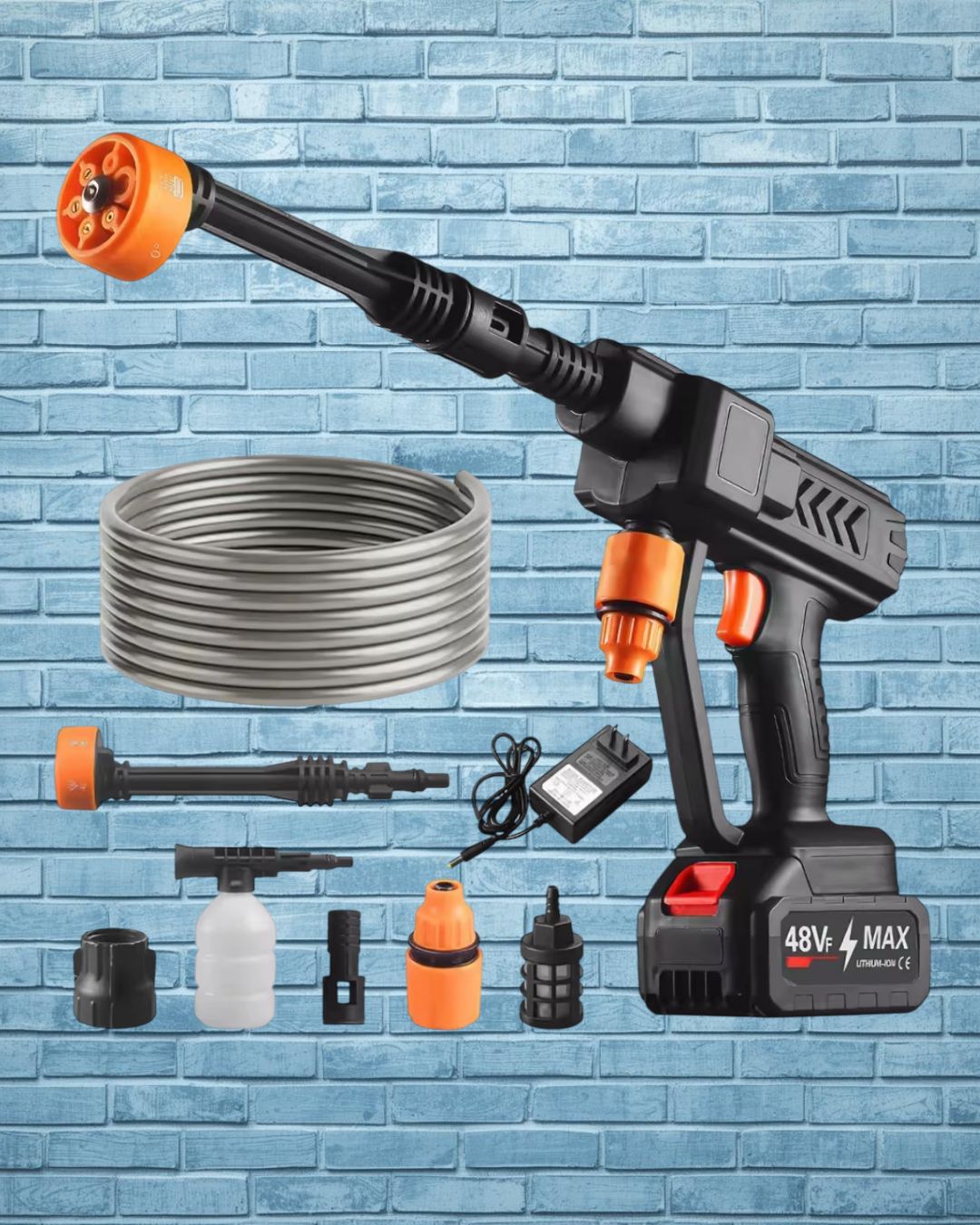 Hidro limpiadora Inalámbrica 21V 200W - Pistola de Presión 50 BAR Portátil